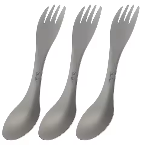 Spork titane 2-en-1 ultraléger