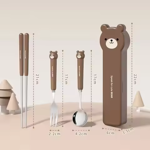 Set couverts enfant inox avec étui